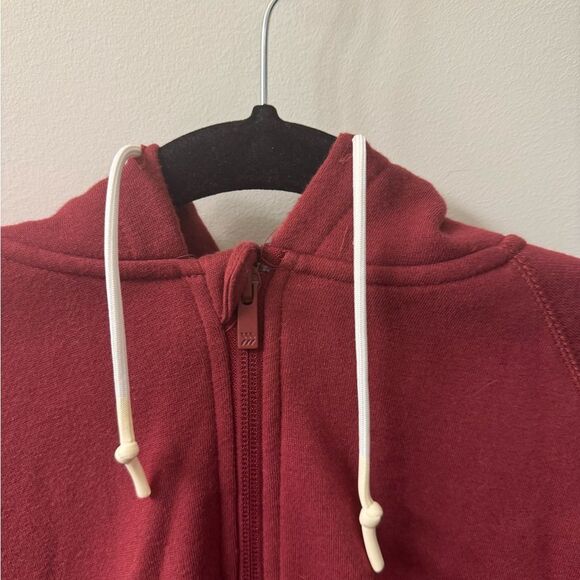 Red mens zippered hoodie - Picture 2 of 4